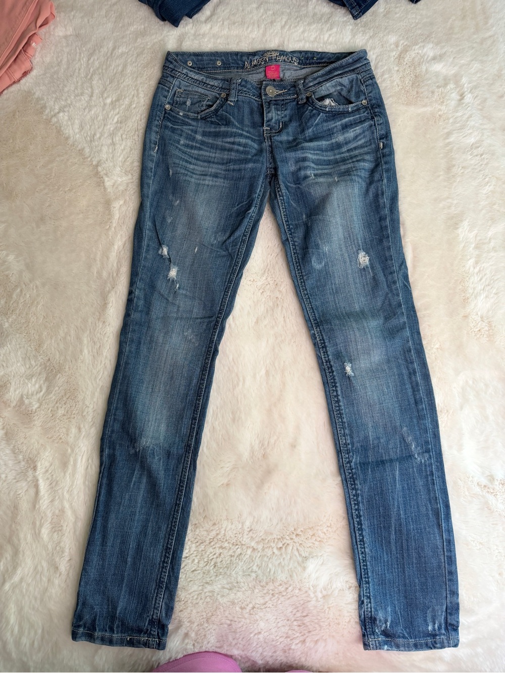 Almost Famous Women's Skinny Jeans in Medium Blue Wash